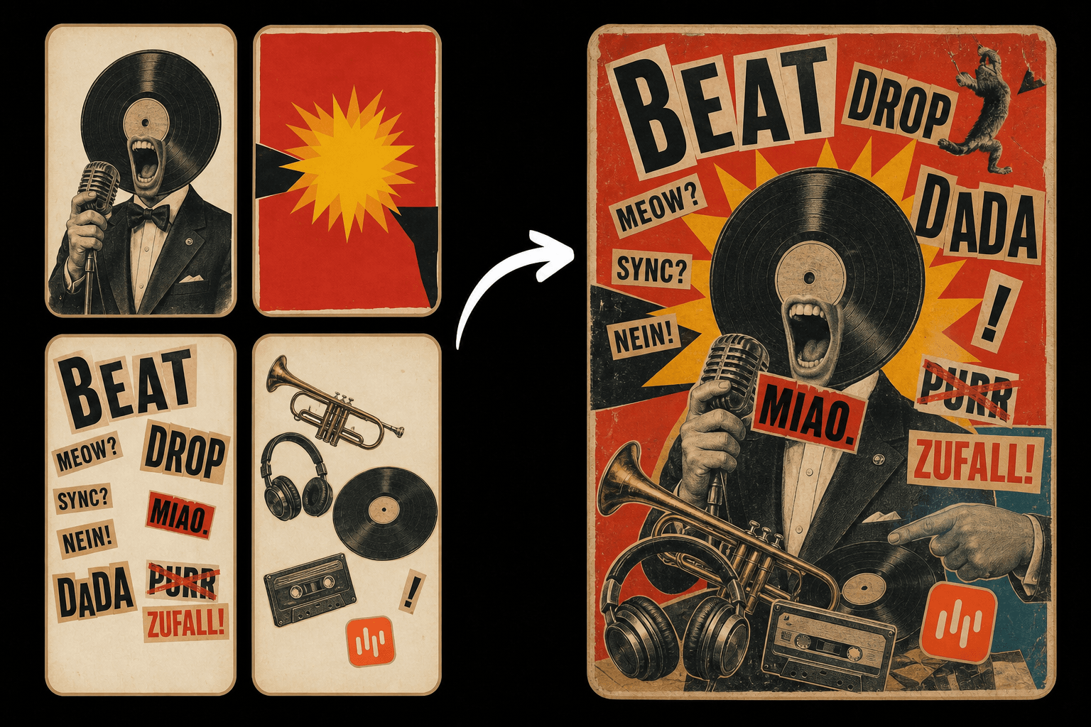 Layered Album Covers and Brand Posters